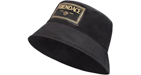 Fendi Fendace Canvas Logo Bucket Hat Black