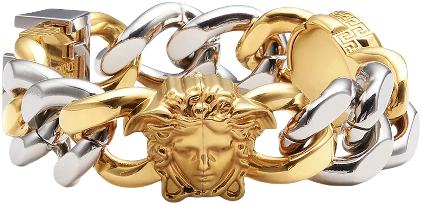 Fendi Fendace Chain Bracelet Versace Gold/Silver in Brass Metal with ...