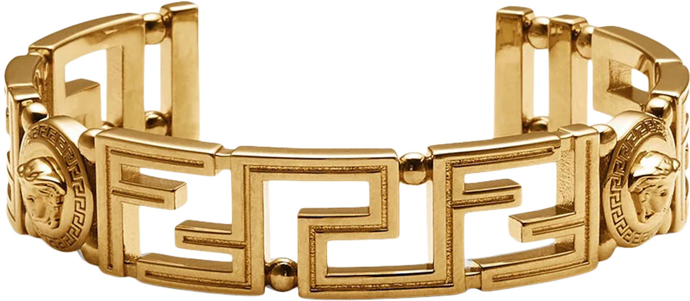 Fendi Fendace Cuff Bracelet Brass/Versace Gold in Brass Metal with Gold ...