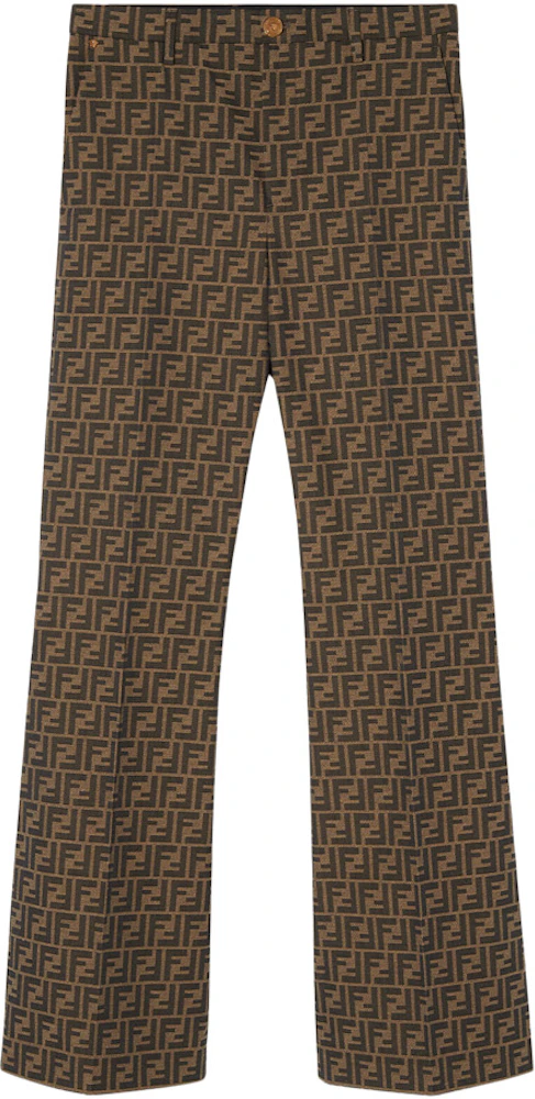 Fendi Jacquard Ff Logo Trousers for Men