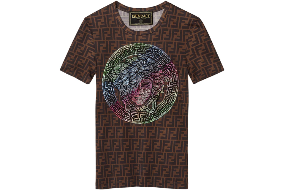 Fendi Fendace FF T-shirt Brown/Multicolor