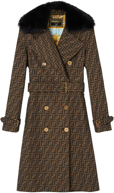 Fendi Fendace FF Trench Coat Brown/Gold - SS22 - US