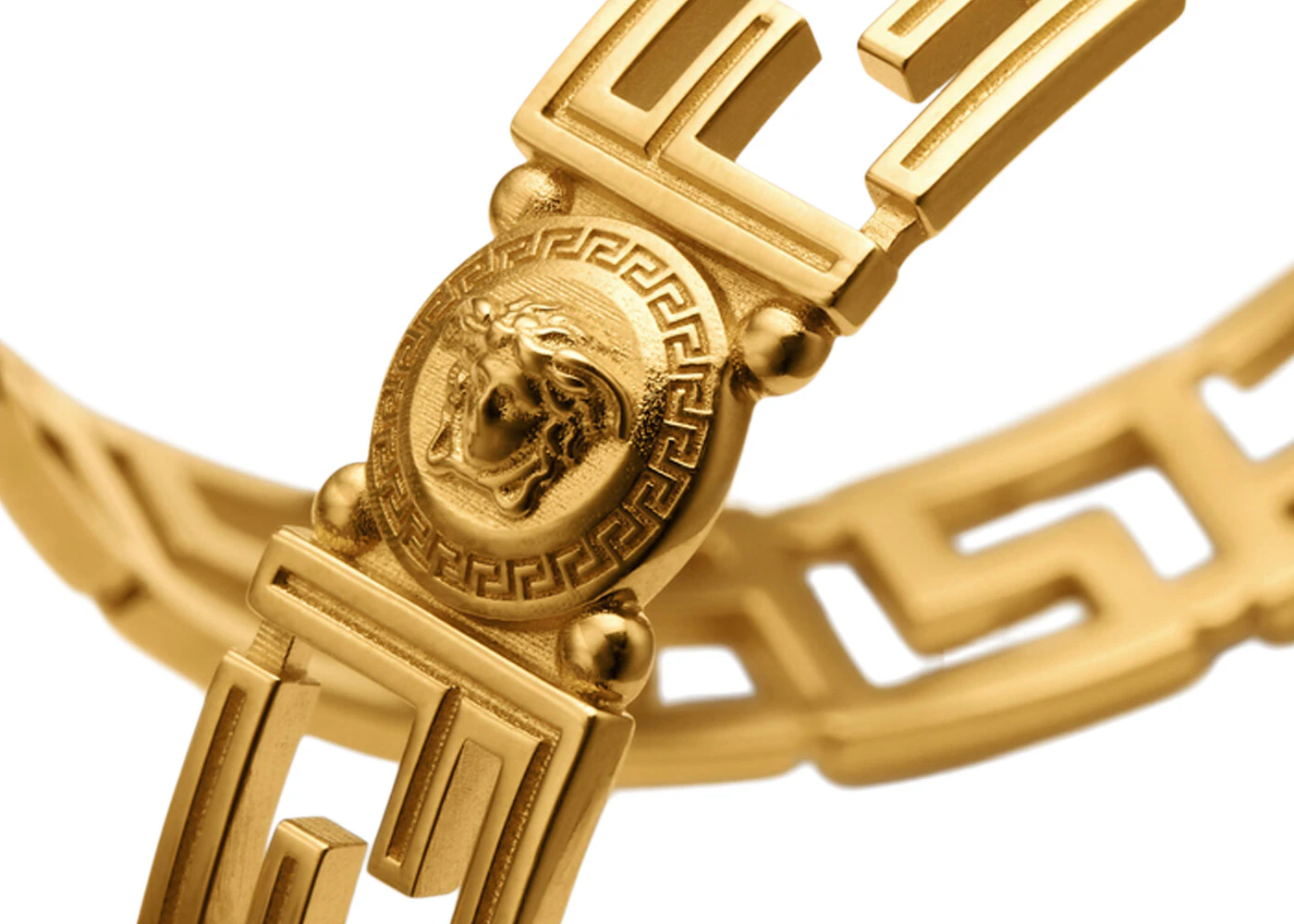 Fendi Fendace Hoop Earrings Brass/Versace Gold in Brass Metal with Gold ...