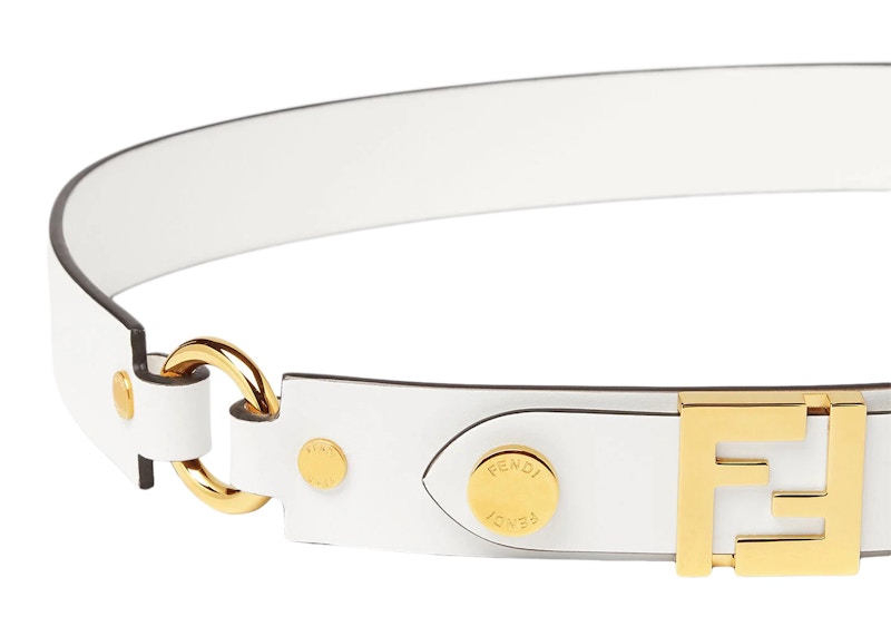 Fendi belt clearance white and gold