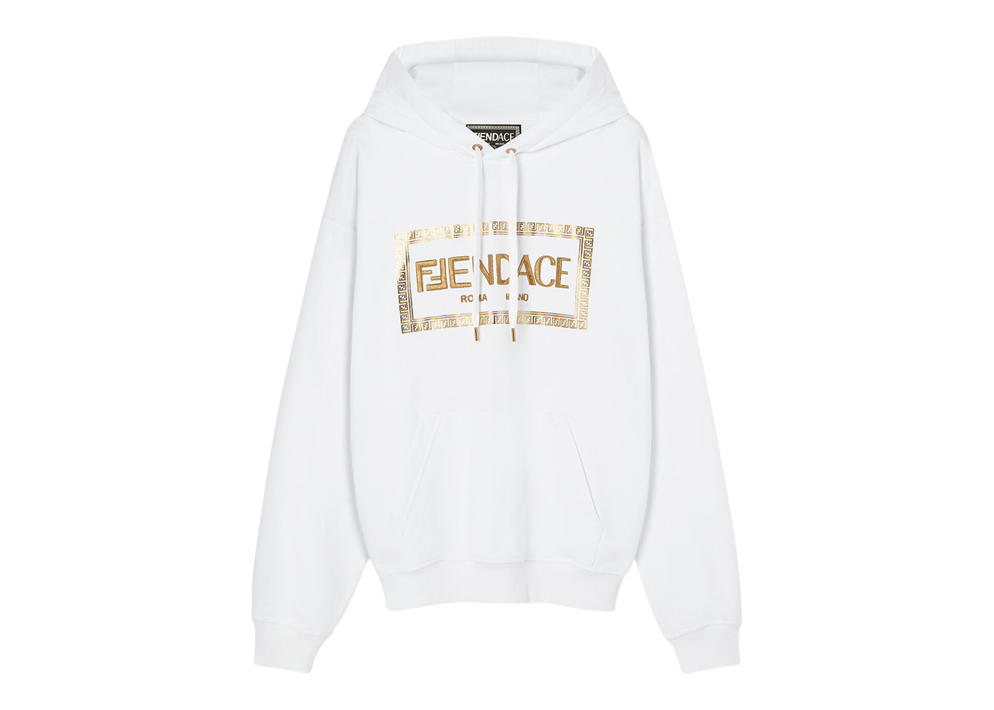 White and best sale gold hoodie mens