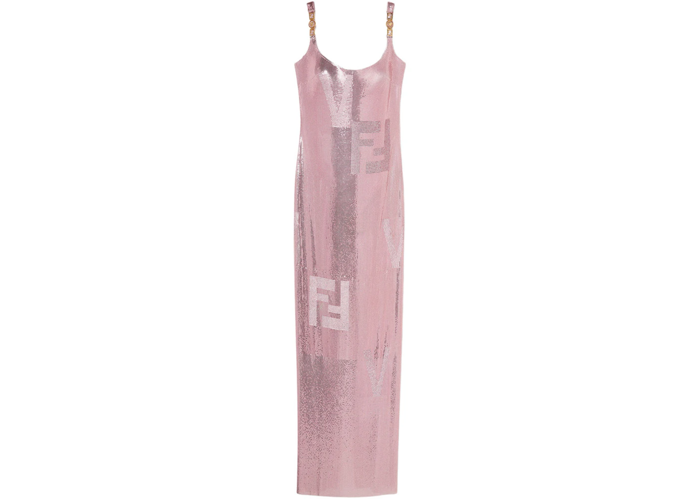 Fendi Fendace Metal Mesh Gown Pink - SS22 - US Fendi Fendace Metal Mesh Gown Pink - SS22 - US