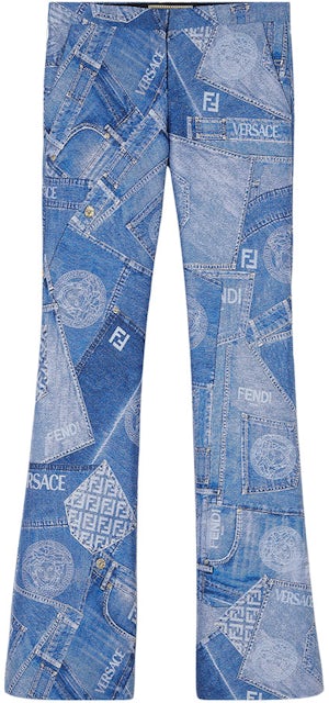 Louis Vuitton Louis Vuitton NBA Virgil Flared Monogram Denim Jeans