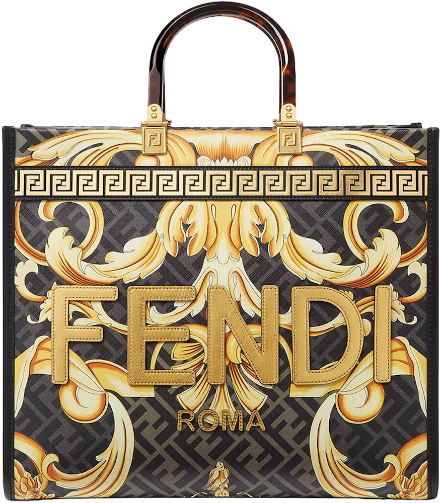 New Fendi X Versace Fendace Collaboration Sunshine Black Gold