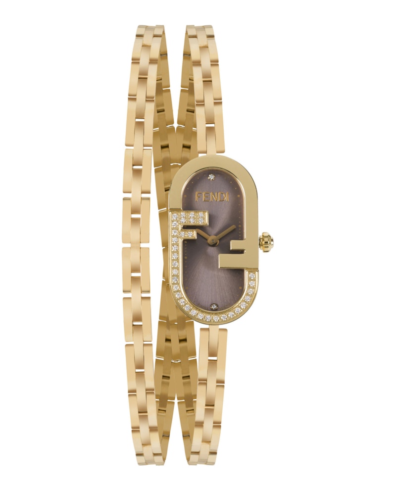 Pre-owned Fendi Women's O'lock Bracelet F148041701 Watch In Stainless Steel In Silver