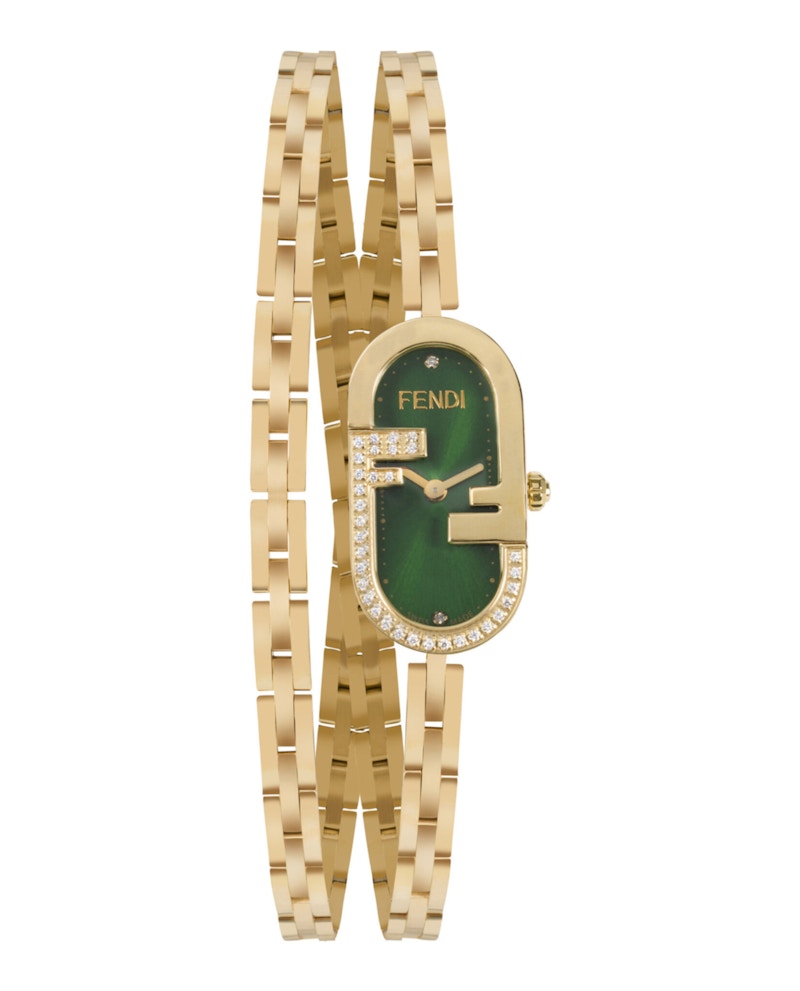 Pre-owned Fendi Women's O'lock Bracelet F148042201 Watch In Stainless Steel In Silver