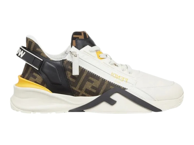 Pre-owned Fendi Men's  Flow Low Top Sneakers In Black/brown