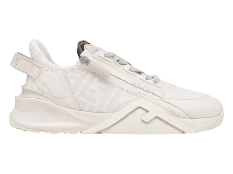 Pre-owned Fendi Men's  Flow Low Top Sneakers In White