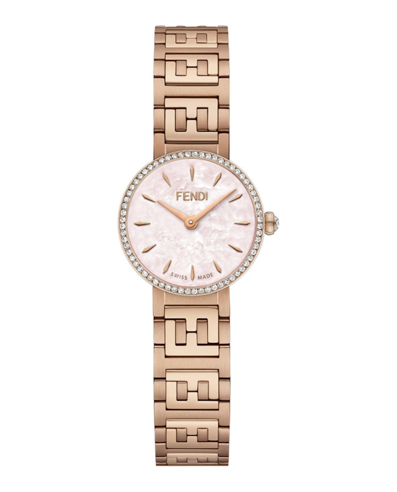 Pre-owned Fendi Women's  Forever  Diamond F103504101 Watch In Stainless Steel/aluminum