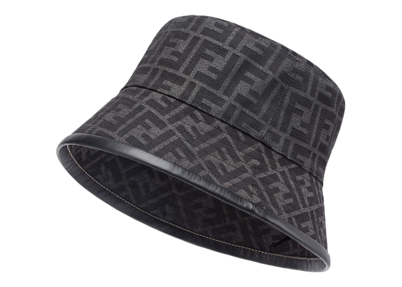 Fendi Jacquard FF Fabric Bucket Hat Black/Grey - US
