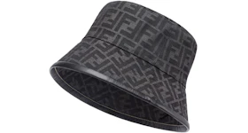 Fendi Jacquard FF Fabric Bucket Hat Black/Grey
