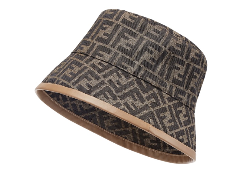 Fendi Jacquard FF Fabric Bucket Hat Brown/Beige Men's - US