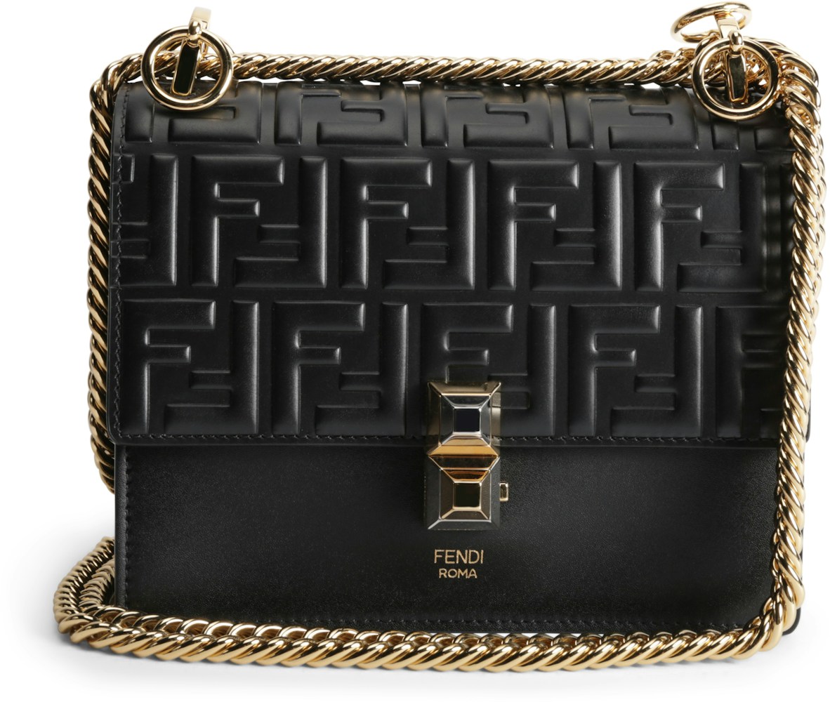 Kan I Crossbody Small in Embossed Leather Gold-tone
