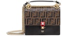 Fendi Kan I Shoulder Bag FF Small Black/Brown