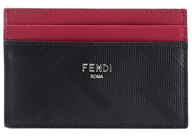 Fendi card 2025 holder red