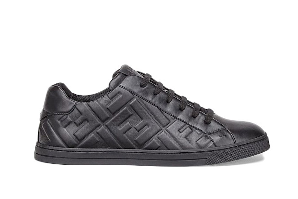 Pre-owned Fendi Leather Low Top Triple Black