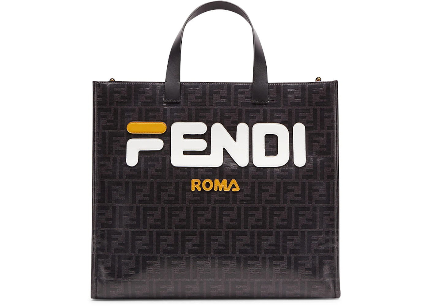 Fendi Mania Shopper FF Black in Fabric with Gold-tone - US