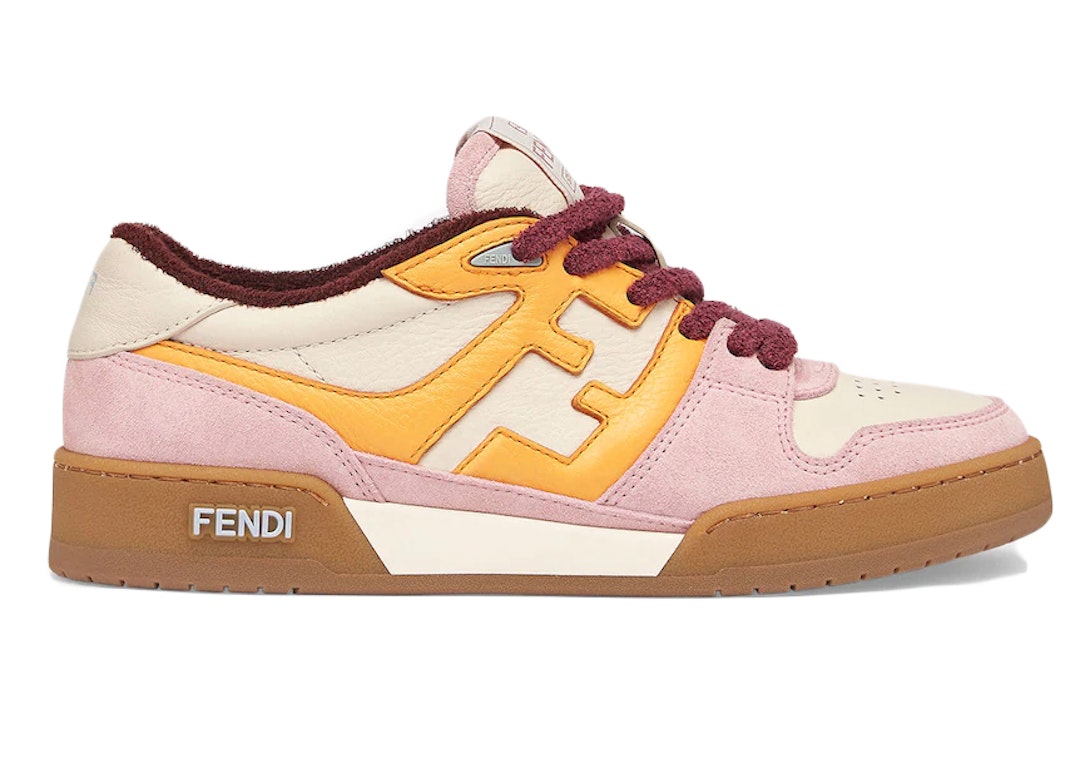 Pre-owned Fendi Match Pink Yellow Suede (women's) In Pink/yellow/cream