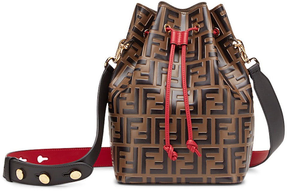 Fendi Women's Small Leather Mon Tresor Bag - Brown - Bucket Bags
