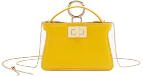 Fendi Nano Peekaboo Charm Crossbody Bag Yellow