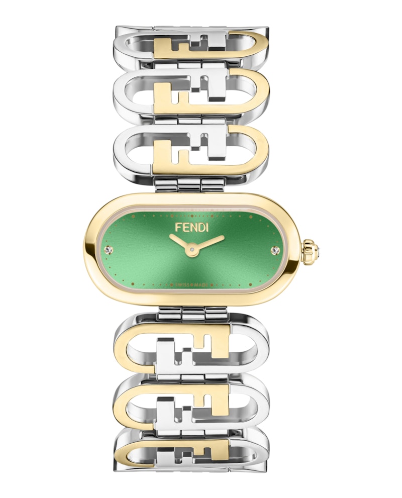 Pre-owned Fendi Women's  O'lock Diamond F149012501 Watch In Stainless Steel/aluminum
