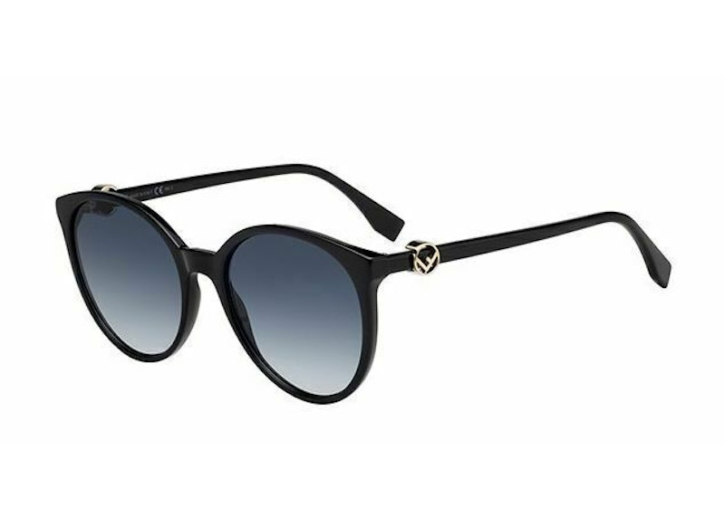 Fendi Oval Sunglasses Black (Ff 0288/S 080708) in Acetate with  