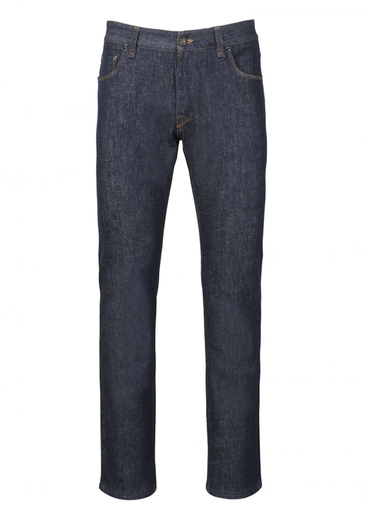 Fendi Pocket FF Embossed Slim Fit Jeans Blue Men's - SS21 - US