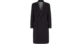 Fendi Reversible Double-Breasted Wool Coat Black