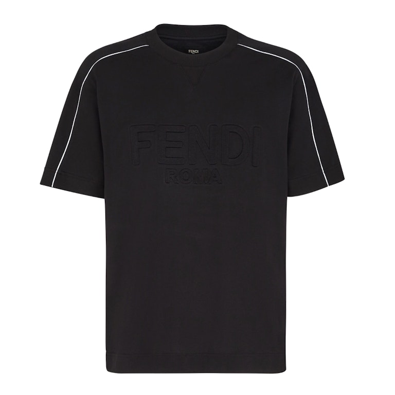 Pre-owned Fendi Roma Cotton T-shirt Black