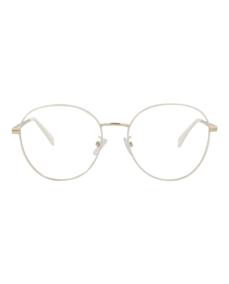 Pre-owned Fendi Men's  Roundframe Acetate Optical Frames In Gold Gold Transparent (fe50008u/54/033)