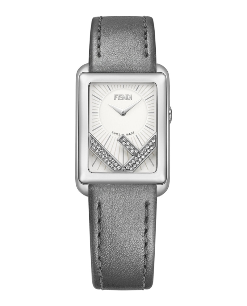 Pre-owned Fendi Women's  Run Away Diamond F107060101 Watch In Stainless Steel/aluminum