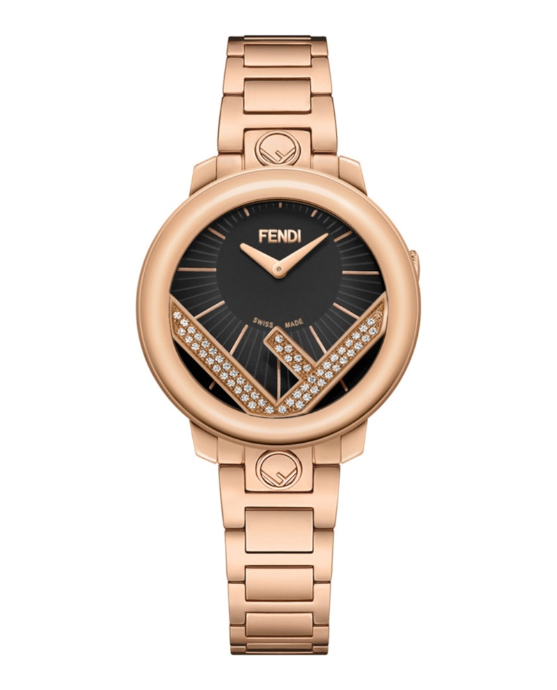 Pre-owned Fendi Women's  Run Away Diamond F711521000c0 Watch In Stainless Steel/aluminum