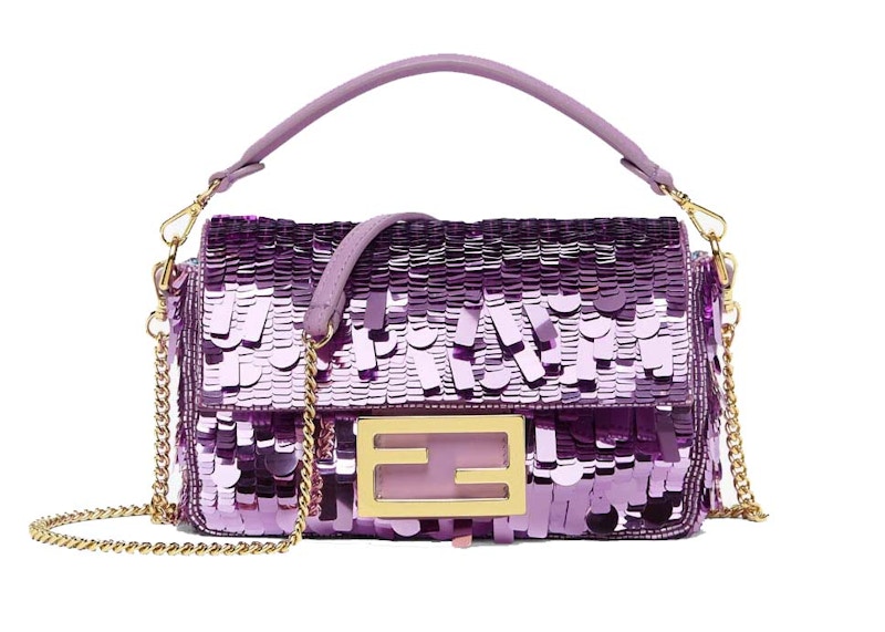 Purple sequin fendi baguette new arrivals