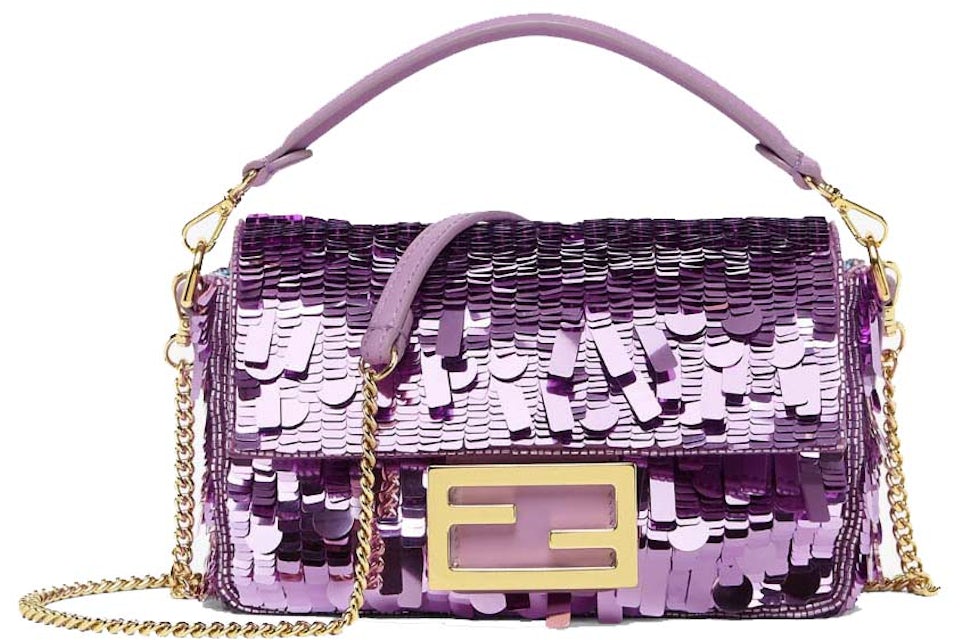 Fendi purple leather mini tote Clearance