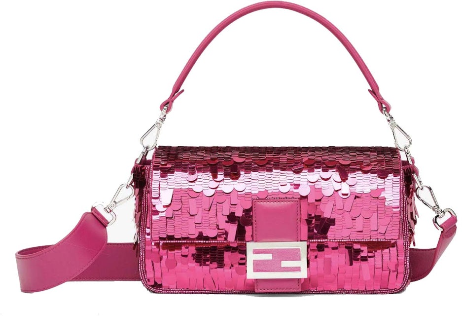 Louis Vuitton Pochette Accessories Fuchsia Gold in Sequins on Satin with  Silver-tone - US