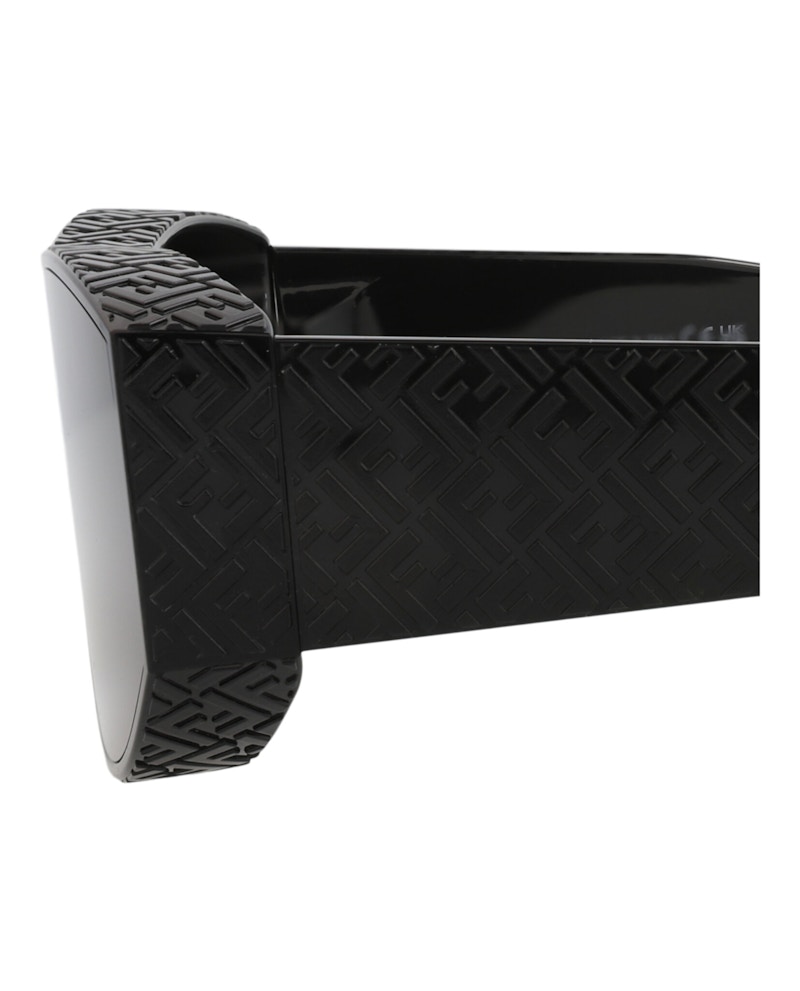 Fendi Shield-Frame Injection Sunglasses Black Black Smoke (Fe40128i-00-01a)