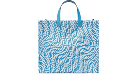 Fendi Shopper Tote Bag FF Vertigo Print Blue