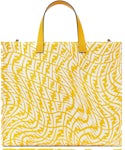 Fendi Shopper Tote Bag FF Vertigo Print Yellow