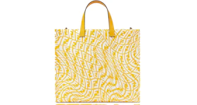Fendi Shopper Tote Bag FF Vertigo Print Yellow