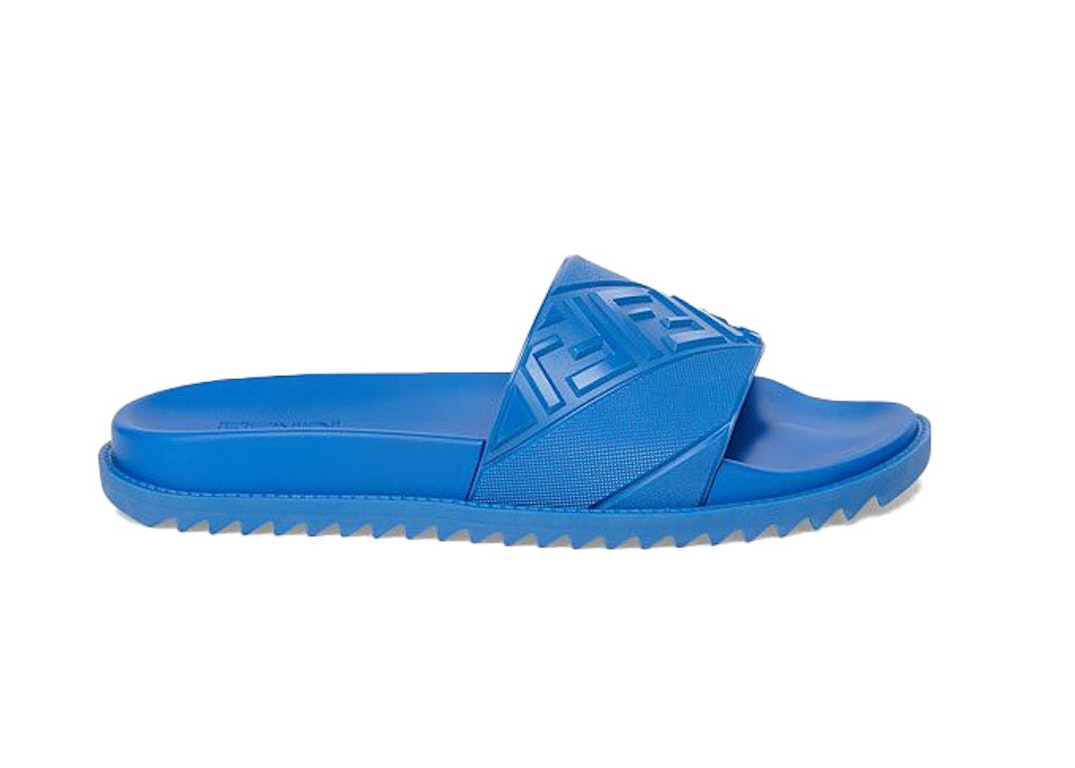 Pre-owned Fendi Slides Blue