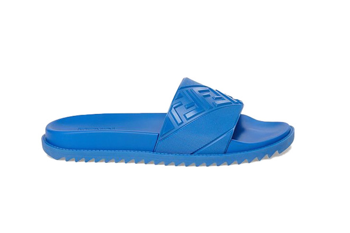 Pre-owned Fendi Slides Blue