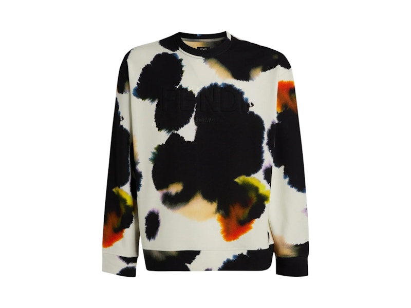 Pre-owned Fendi Men's  Spotted Motif Printed Jersey Sweatshirt