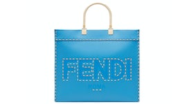 Fendi Sunshine Shopper Tote Medium Blue