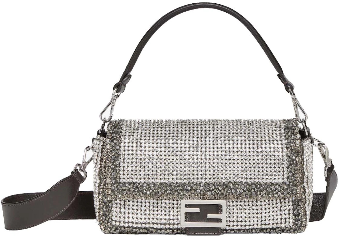 Fendi X Versace Fendace Gradient Crystal Baguette Shoulder Bag at