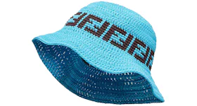 Fendi Wide Brimmed Hat FF Motif Blue