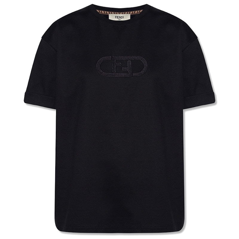 Black fendi hot sale t shirt